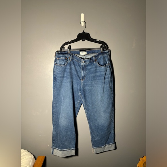Abercrombie & Fitch The Baggy Low Rise Curve Love Jeans Size 16S - Picture 2 of 5